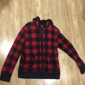 Aeropostale red and black men’s hoodie full zip